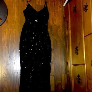 A Black sequenced Dress